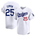 LA.Dodgers #25 Tommy Edman Player White Limited Home Hdoa Stitched Jerseys