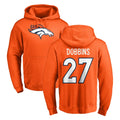 D.Broncos #27 J.K. Dobbins Player Orange Pullover Hoodie Limited Hdoa Stitched Jerseys