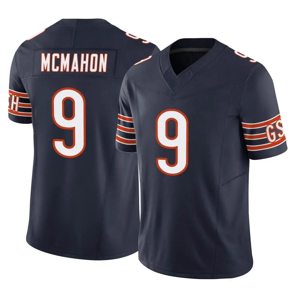 C.Bears #9 Jim McMahon Player Navy Vapor F.U.S.E. Limited Home Game Hdoa Stitched Jerseys