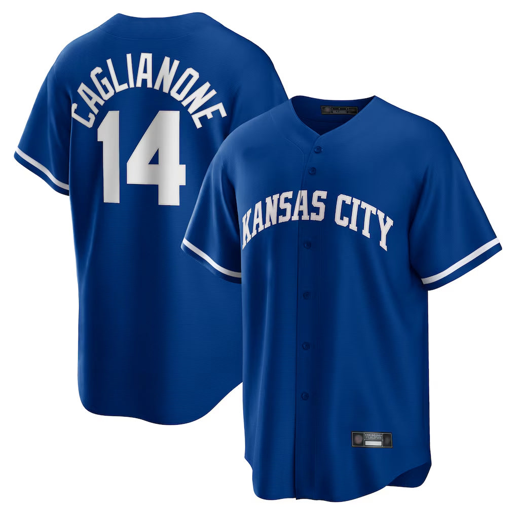 KC.Royals #14 Jac Caglianone Player Royal Game Home Hdoa Stitched Jerseys