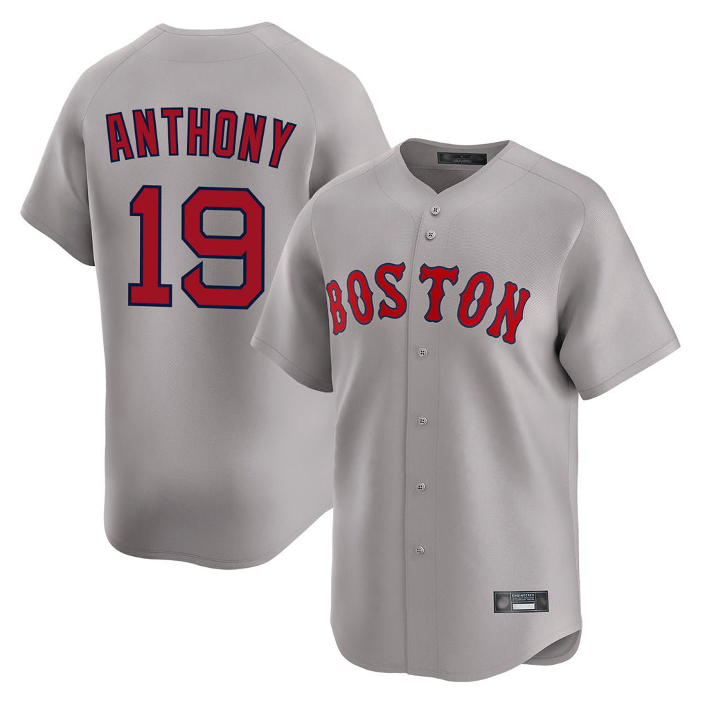 B.Red Sox #19 Roman Anthony Player Gray Road Limited Home Game Hdoa Stitched Jerseys