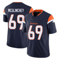 D.Broncos #69 Mike McGlinchey Player Navy Limited Vapor F.U.S.E. Home Game Hdoa Stitched Jerseys