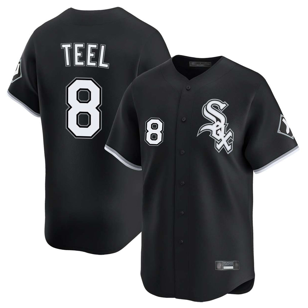 C.White Sox #8 Kyle Teel Player Black Limited Home Hdoa Stitched Jerseys
