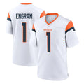 D.Broncos #1 Evan Engram Player White Home Game Hdoa Stitched Jerseys