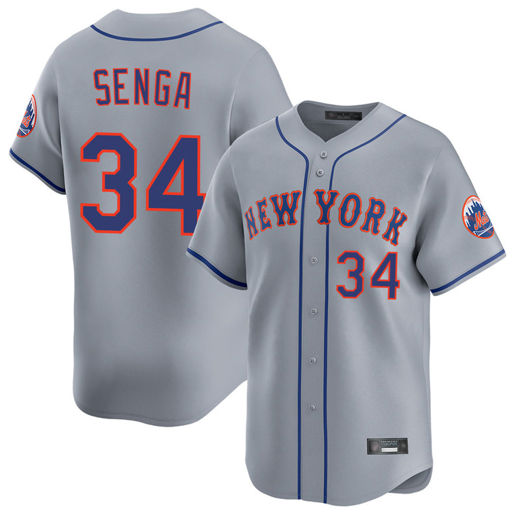 NY.Mets #34 Kodai Senga Player Gray Road Limited Home Hdoa Stitched Jerseys