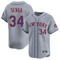 NY.Mets #34 Kodai Senga Player Gray Road Limited Home Hdoa Stitched Jerseys