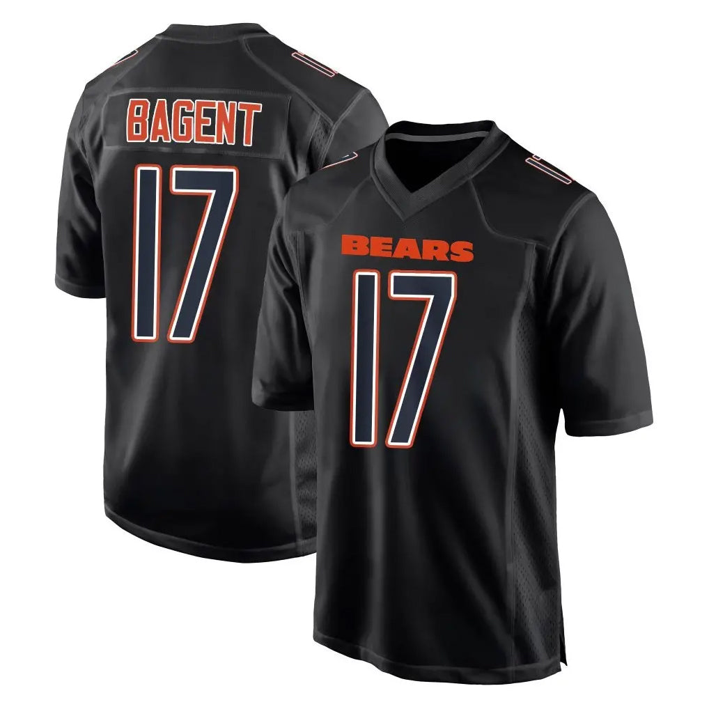 C.Bears #17 Tyson Bagent Player Carbon Black Fashion Game Hdoa Stitched Jerseys