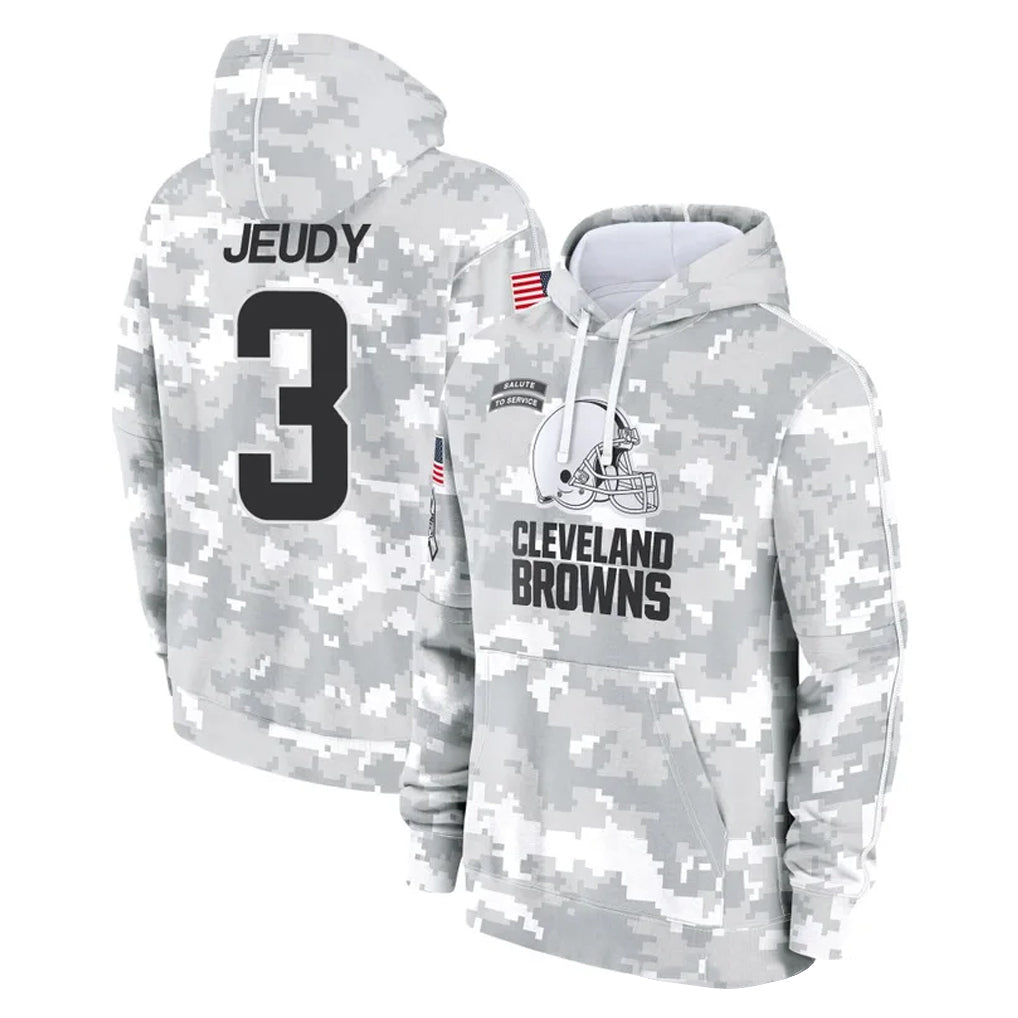C.Browns #3 Jerry Jeudy Player Arctic Camo Salute to Service Hoodies Limited Game Hdoa Stitched Jerseys