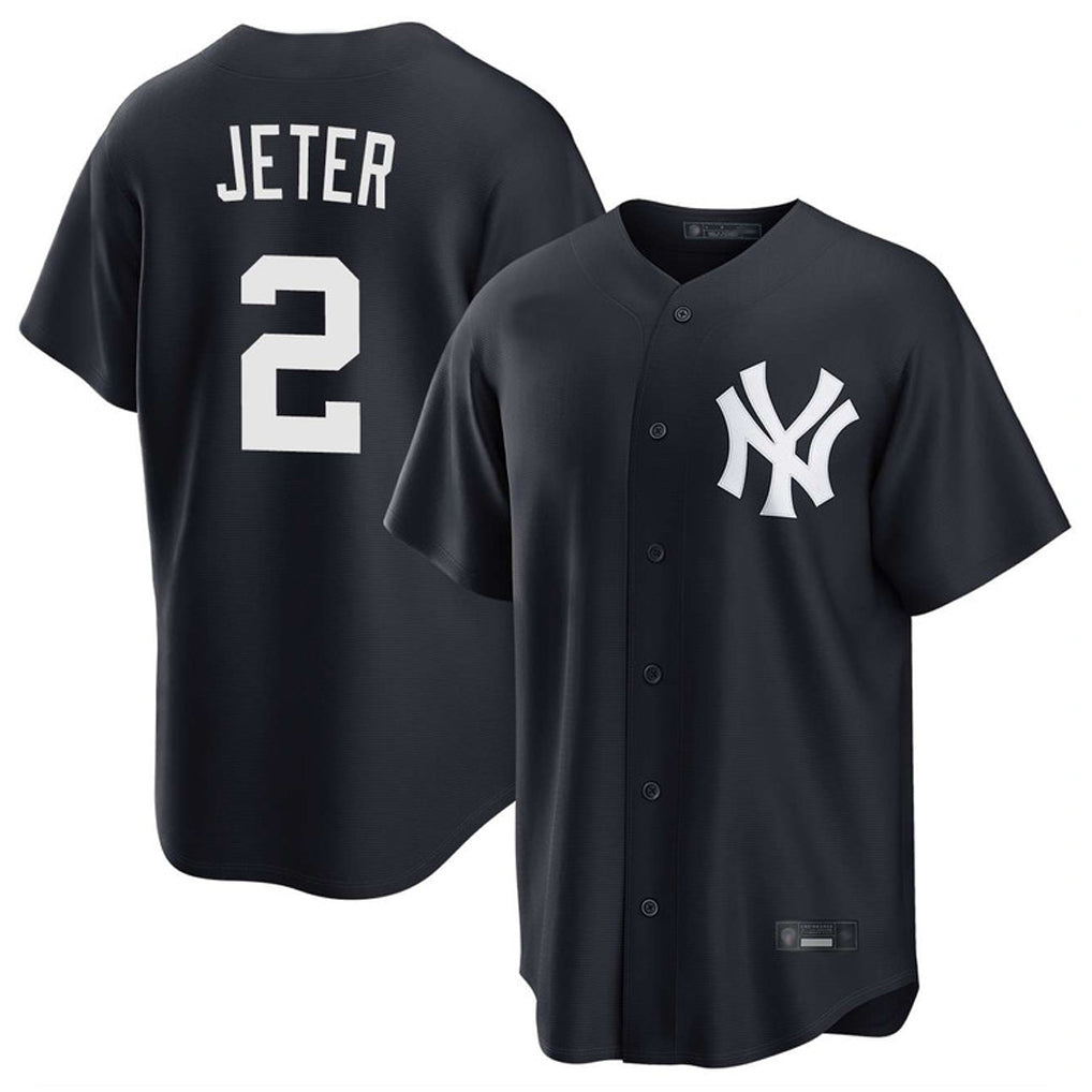 NY.Yankees #2 Derek Jeter Player Navy Game Hdoa Stitched Jerseys