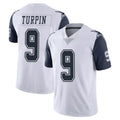 D.Cowboys #9 KaVontae Turpin Player White-Navy Limited Color Rush Vapor Untouchable Home Game Hdoa Stitched Jerseys