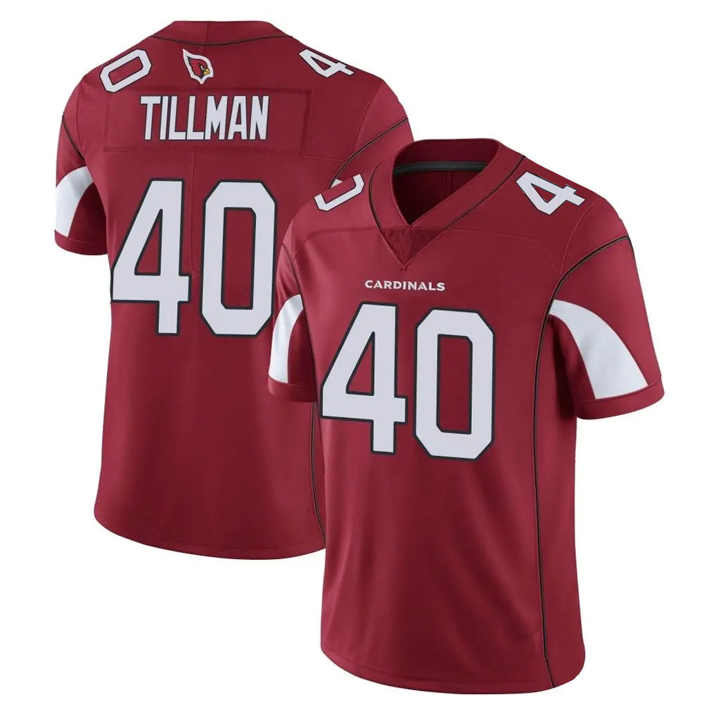 A.Cardinals #40 Pat Tillman Player Cardinal Vapor Limited Home Game  Hdoa Stitched Jerseys