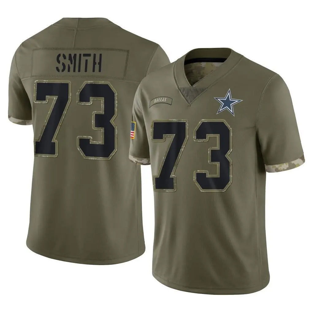 D.Cowboys #73 Tyler Smith Player Olive Salute to Service Limited Game Hdoa Stitched Jerseys