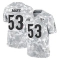 C.Bengals #53 Boye Mafe Player Arctic Camo Salute to Service Limited Hdoa Stitched Jerseys