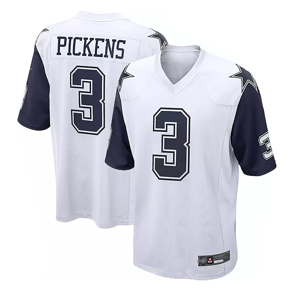 D.Cowboys #3 George Pickens Player White-Navy Home Game Hdoa Stitched Jerseys