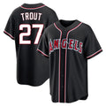 LA.Angels #27 Mike Trout Player Black Fashion Out Home Game Hdoa Stitched Jerseys