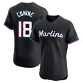 M.Marlins #18 Griffin Conine Player Black Vapor Home Limited Elite Hdoa Stitched Jerseys