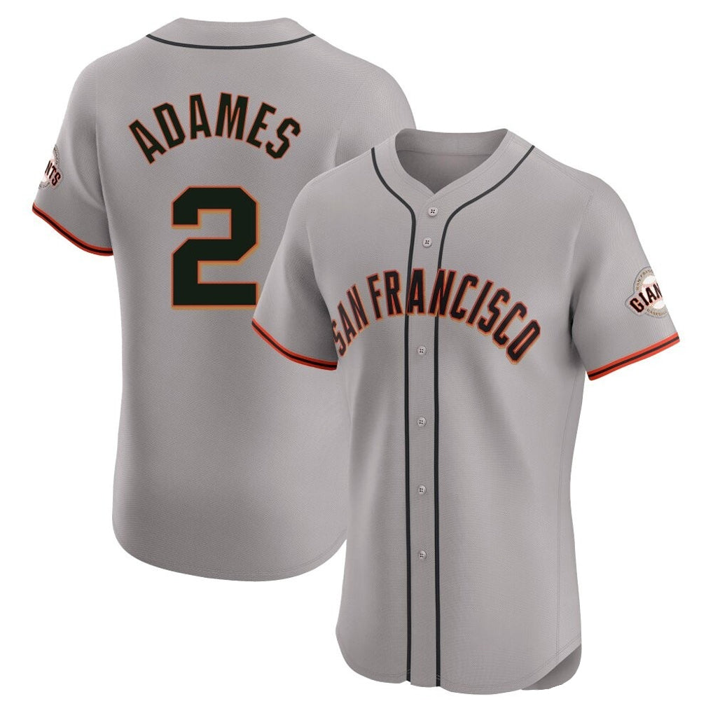 SF.Giants #2 Willy Adames Player Gray Home Limited Elite Hdoa Stitched Jerseys