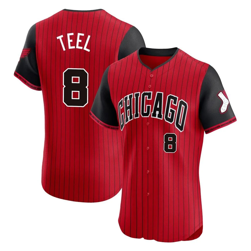 C.White Sox #8 Kyle Teel Player Red City Connect Limited Elite Home Hdoa Stitched Jerseys