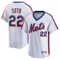 NY.Mets #22 Juan Soto Player White Cooperstown Collection T-shirt Game Hdoa Stitched Jerseys