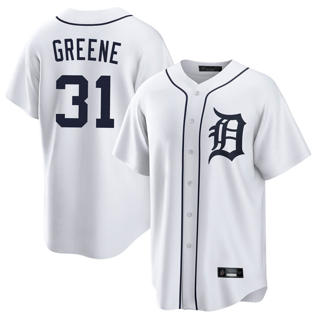 D.Tigers #31 Riley Greene Player White Home Game Hdoa Stitched Jerseys