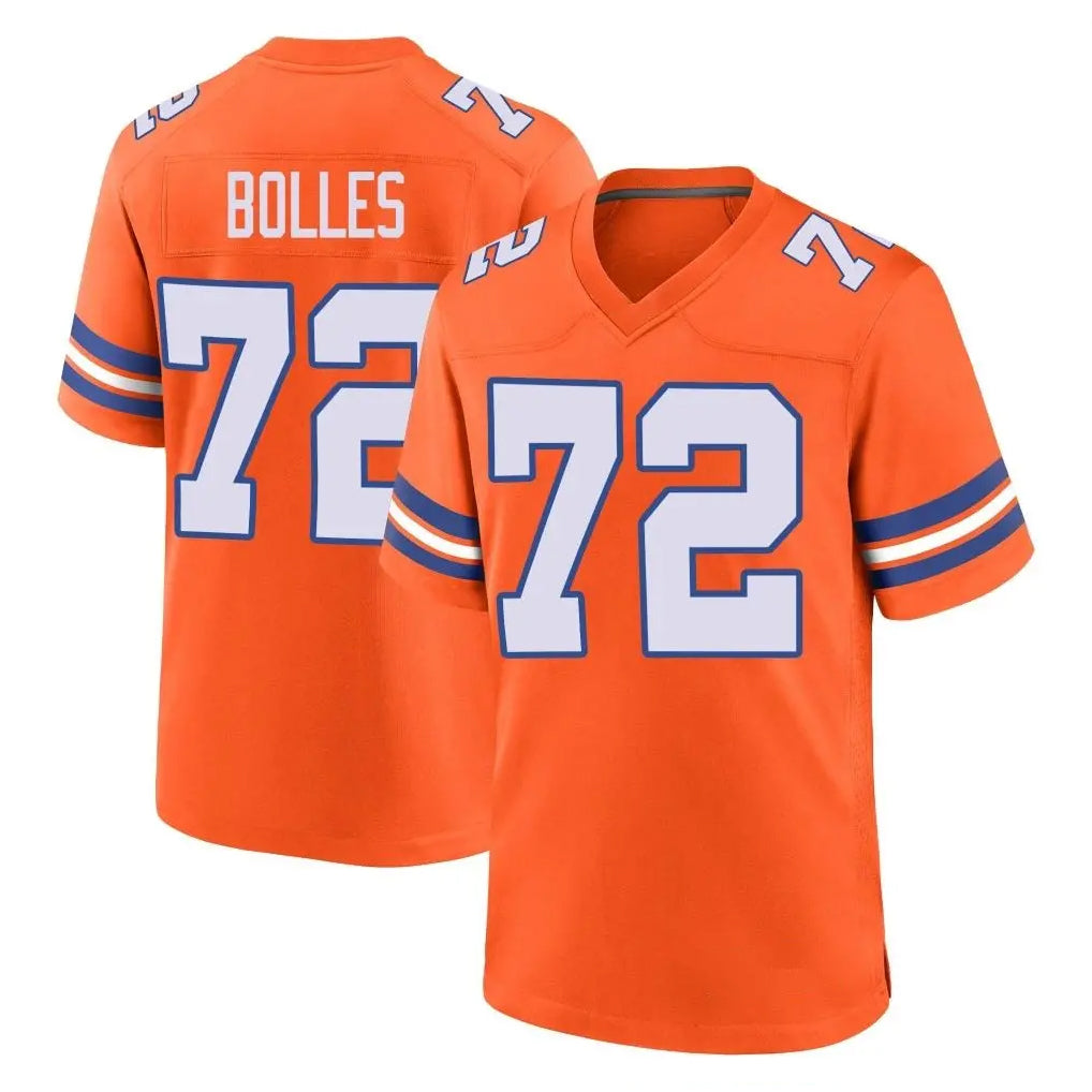 D.Broncos #72 Garett Bolles Player Orange Alternate Collection Throwback Game Hdoa Stitched Jerseys