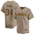 S.Diego Padres #34 Michael King Player Khaki Home Limited Hdoa Stitched Jerseys