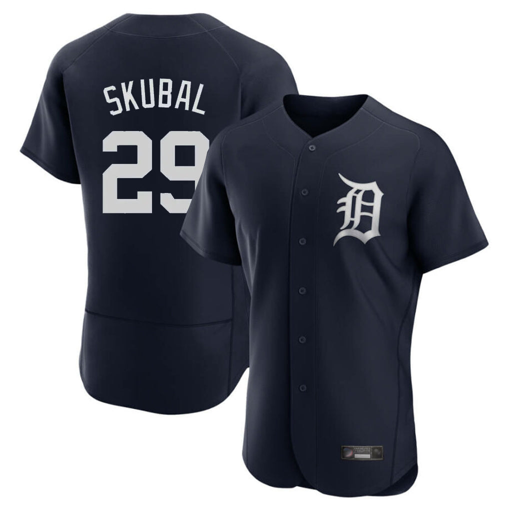D.Tigers #29 Tarik Skubal Player Navy Limited Elite Home Hdoa Stitched Jerseys