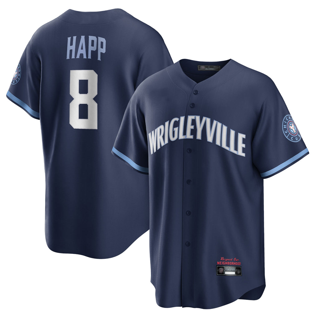 C.Cubs #8 Ian Happ Player Navy City Connect Home Game Hdoa Stitched Jerseys