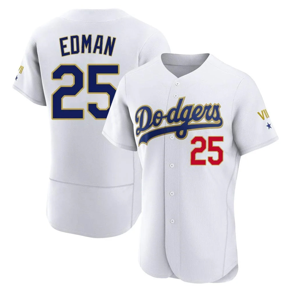 LA.Dodgers #25 Tommy Edman Player Gold White 2026 Collection Stadium Limited Elite Hdoa Stitched Jerseys
