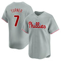 P.Phillies #7 Trea Turner Player Gray Home Limited Hdoa Stitched Jerseys