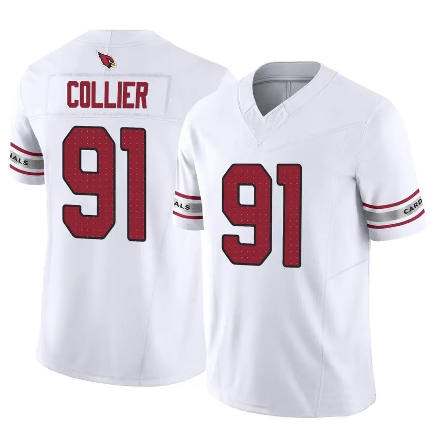 A.Cardinals #91 L.J. Collier Player Limited Elite Home White Hdoa Stitched Jerseys