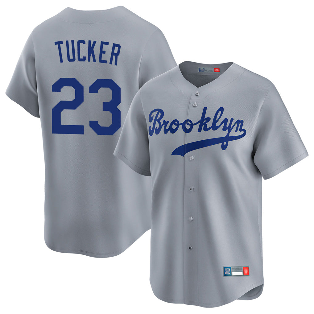 LA.Dodgers #23 Kyle Tucker Player Gray Game Limited Home Hdoa Stitched Jerseys