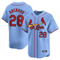 St. Louis Cardinals #28 Nolan Arenado Player Light Blue Home Limited Hdoa Stitched Jerseys