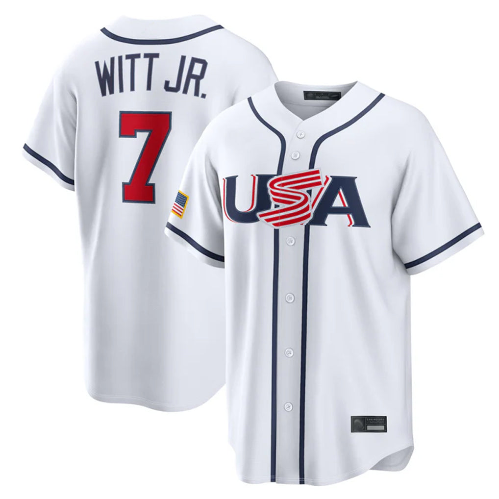 KC.Royals #7 Bobby Witt Jr. Player White USA 2026 World Classic Game Hdoa Stitched Jerseys