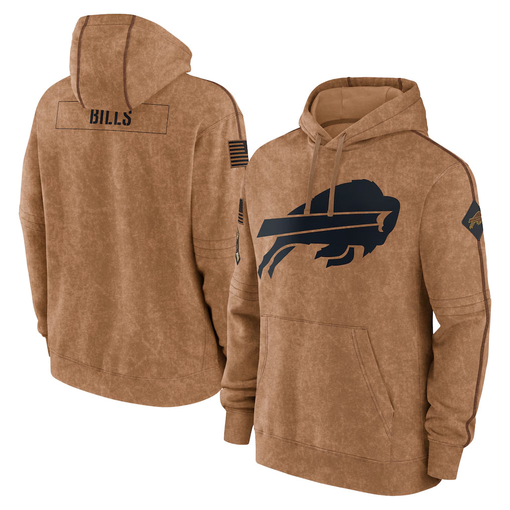 B.Bills ## Bills Blank Player Brown Salute to Service Hoodies Hdoa Stitched Jerseys