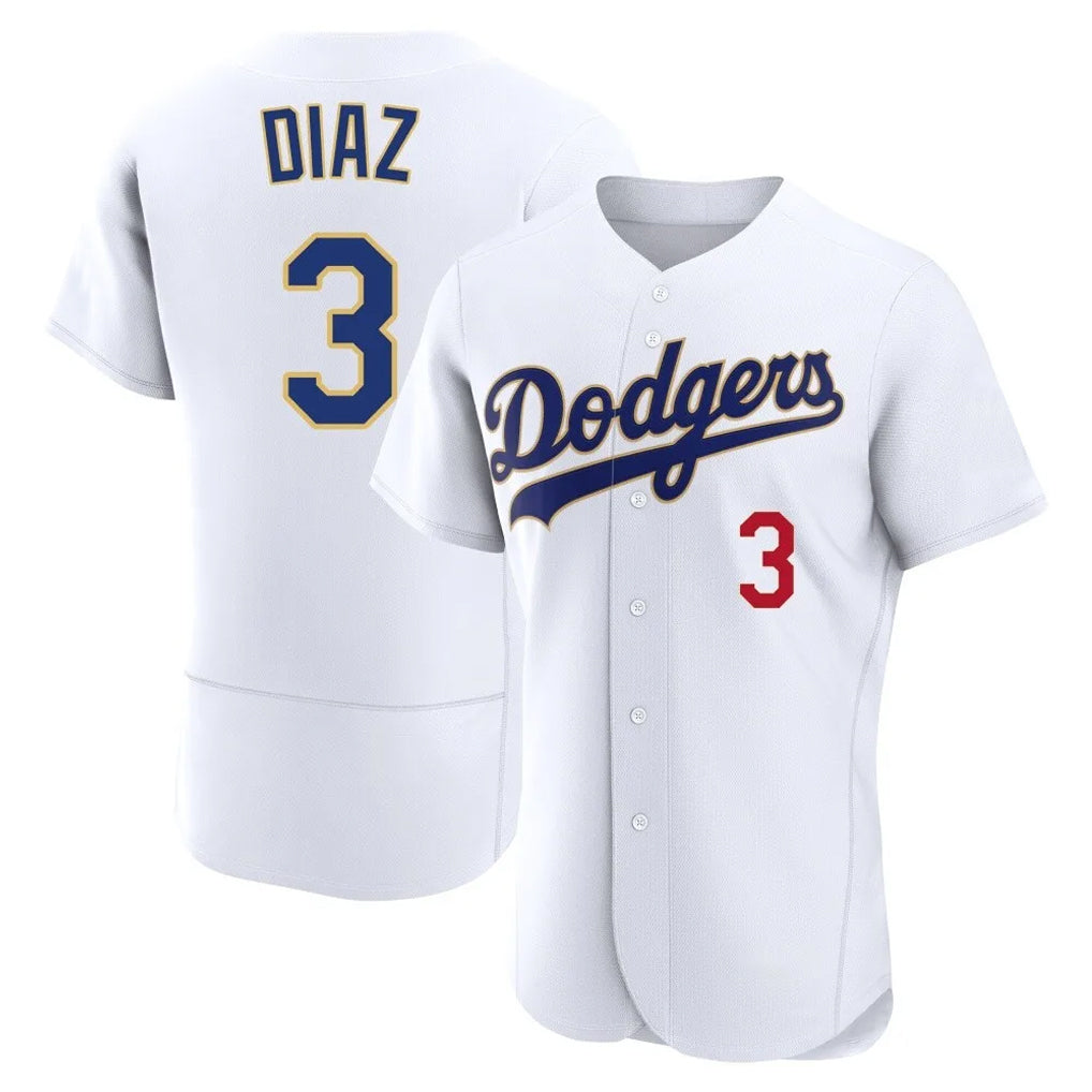 LA.Dodgers #3 Edwin D¨ªaz Player Gold White 2026 Collection Stadium Limited Elite Hdoa Stitched Jerseys