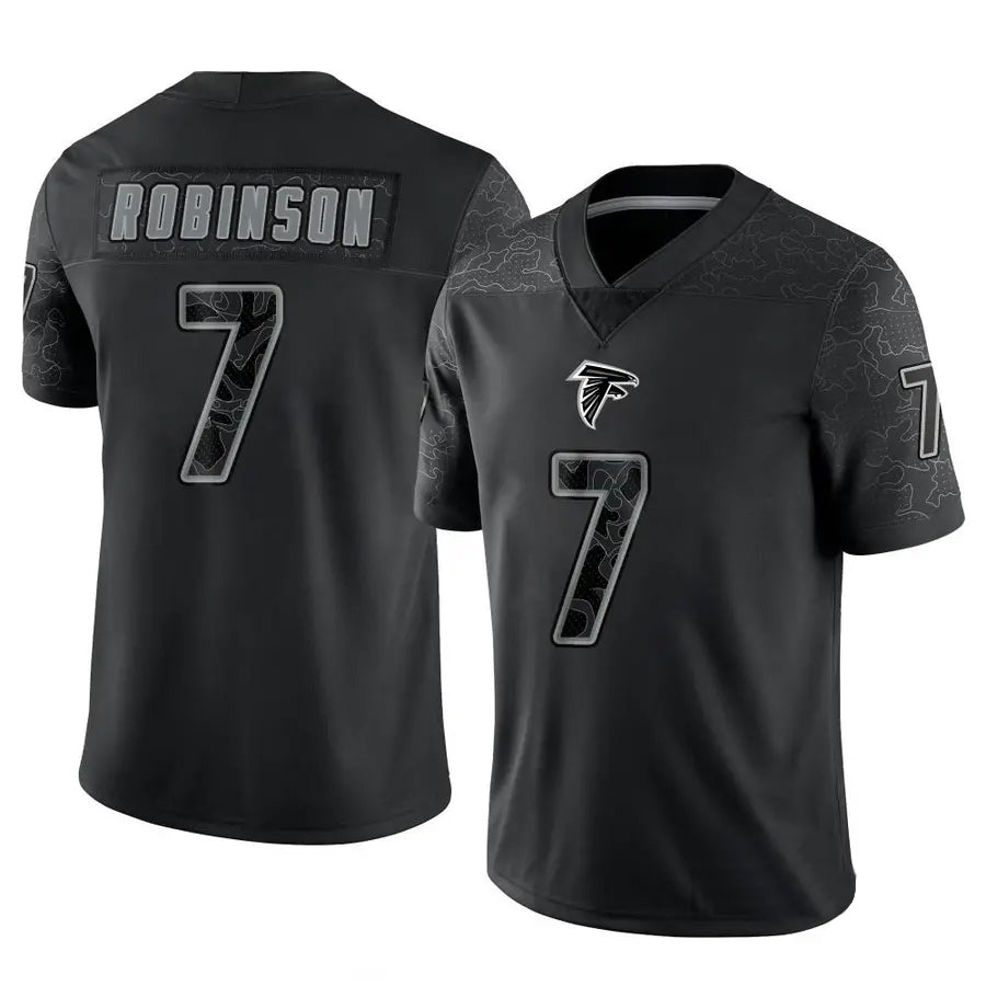 A.Falcons #7 Bijan Robinson Player Black RFLCTV Limited Hdoa Stitched Jerseys