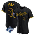 LA.Dodgers #3 Edwin D¨ªaz Player Black World Series Meet Snake Skin City Limited Elite Home Hdoa Stitched Jerseys
