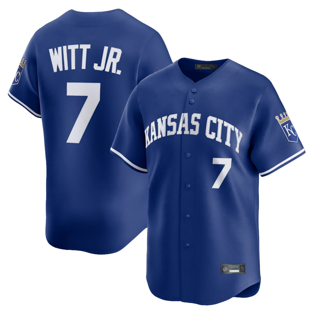 KC.Royals #7 Bobby Witt Jr. Player Royal Limited Home Hdoa Stitched Jerseys