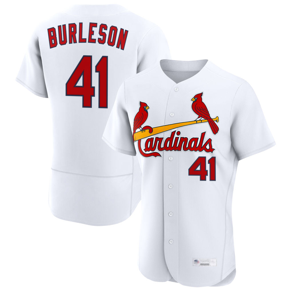 St. Louis Cardinals #41 Alec Burleson Player White Home Limited Elite Hdoa Stitched Jerseys