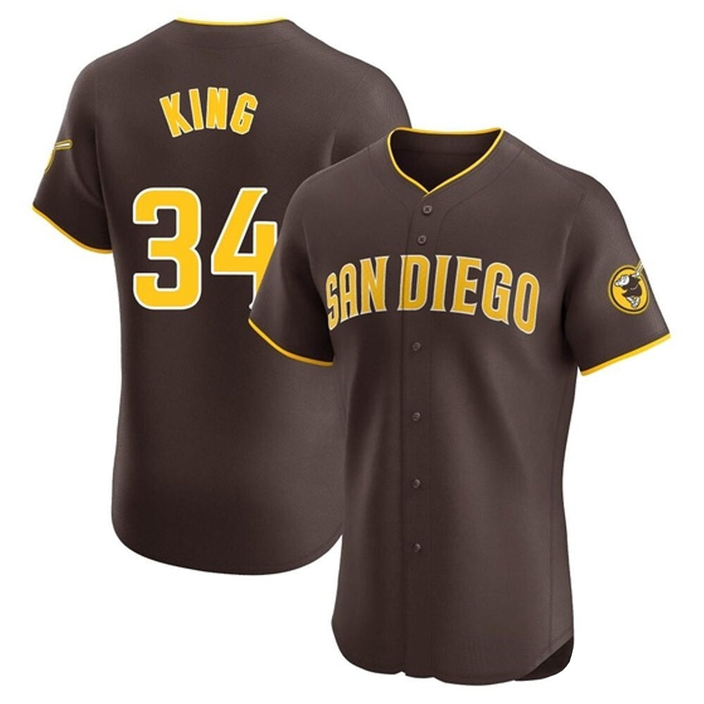 S.Diego Padres #34 Michael King Player Brown Home Limited Elite Hdoa Stitched Jerseys
