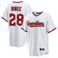 C.Guardians #28 Tanner Bibee Player White Game Home Hdoa Stitched Jerseys