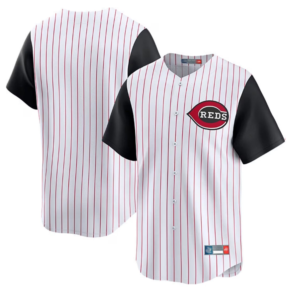 C.Reds ## Red Blank Player White Black Stripe Field of Dreams Game Home Hdoa Stitched Jerseys