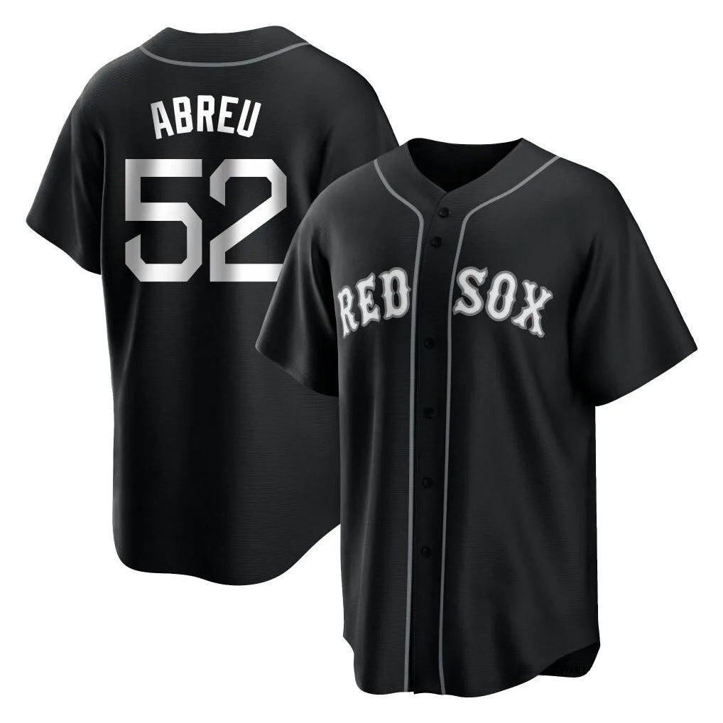 B.Red Sox #52 Wilyer Abreu Player Black Home Game Hdoa Stitched Jerseys