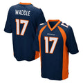 D.Broncos #17 Jaylen Waddle Player Navy Game Hdoa Stitched Jerseys
