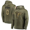 A.Falcons #0 Divine Deablo Player Olive Salute to Service Hoodies Hdoa Stitched Jerseys