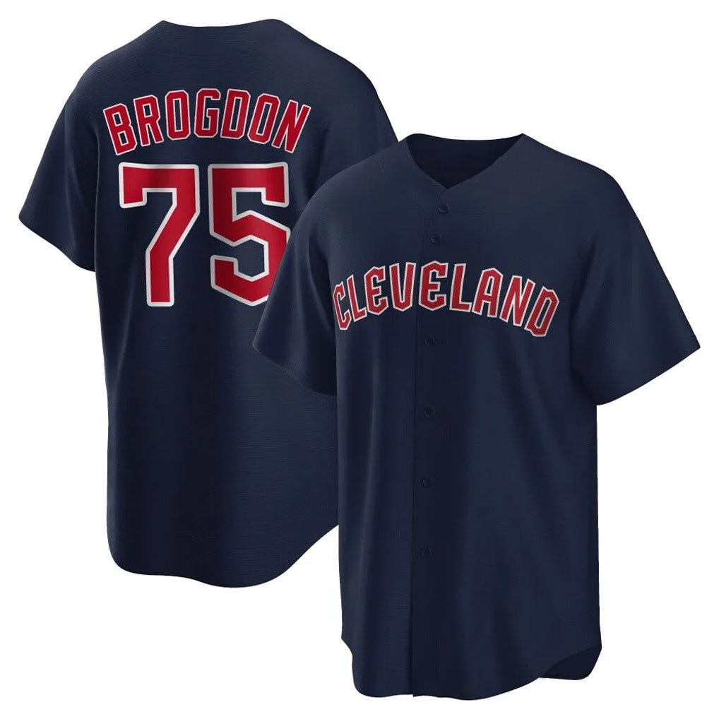 C.Guardians #75 Connor Brogdon Player Navy Game Home Hdoa Stitched Jerseys