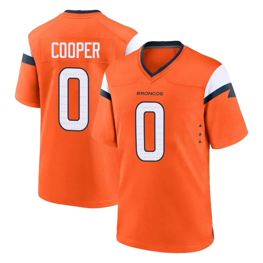 D.Broncos #0 Jonathon Cooper Player Orange Home Game Hdoa Stitched Jerseys