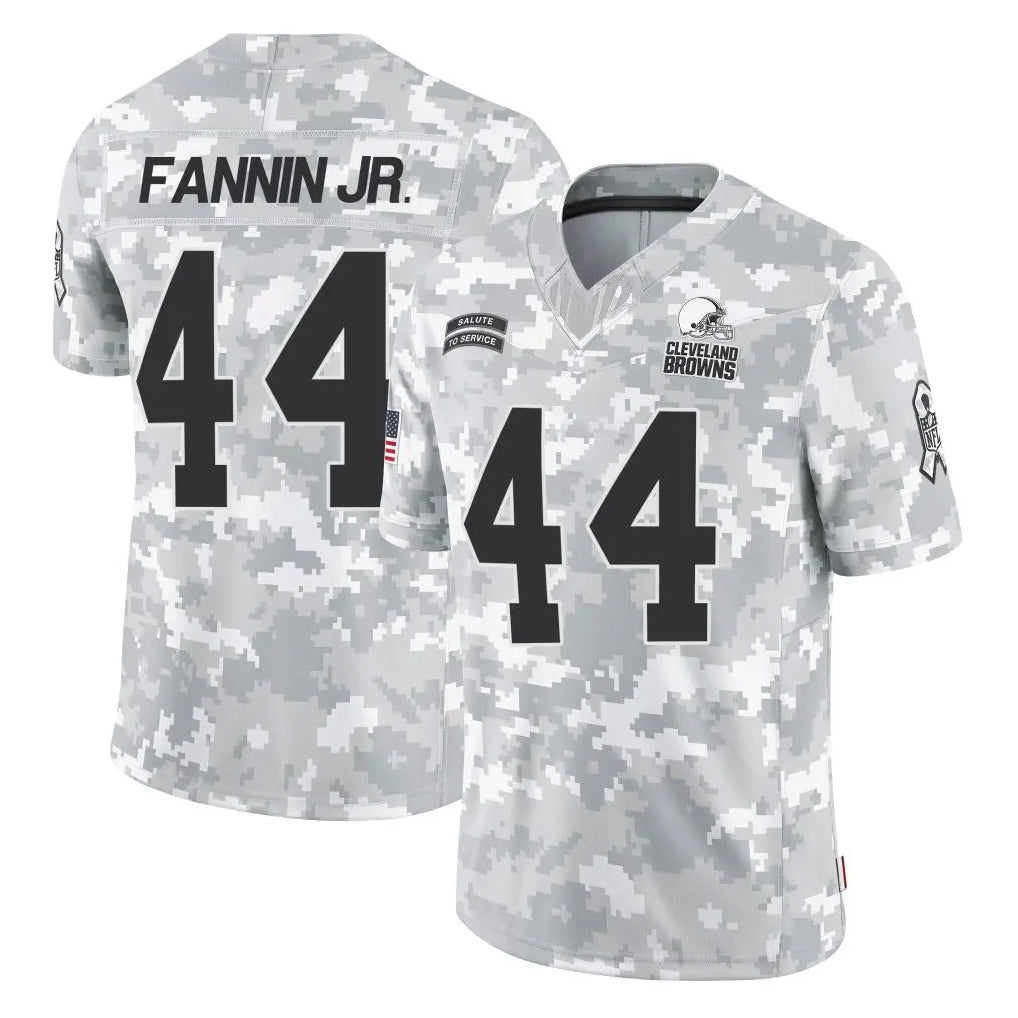 C.Browns #44 Harold Fannin Jr. Player Arctic Camo Salute to Service Limited Home Game Hdoa Stitched Jerseys