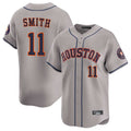 H.Astros #11 Cam Smith Player Gray Home Limited Hdoa Stitched Jerseys